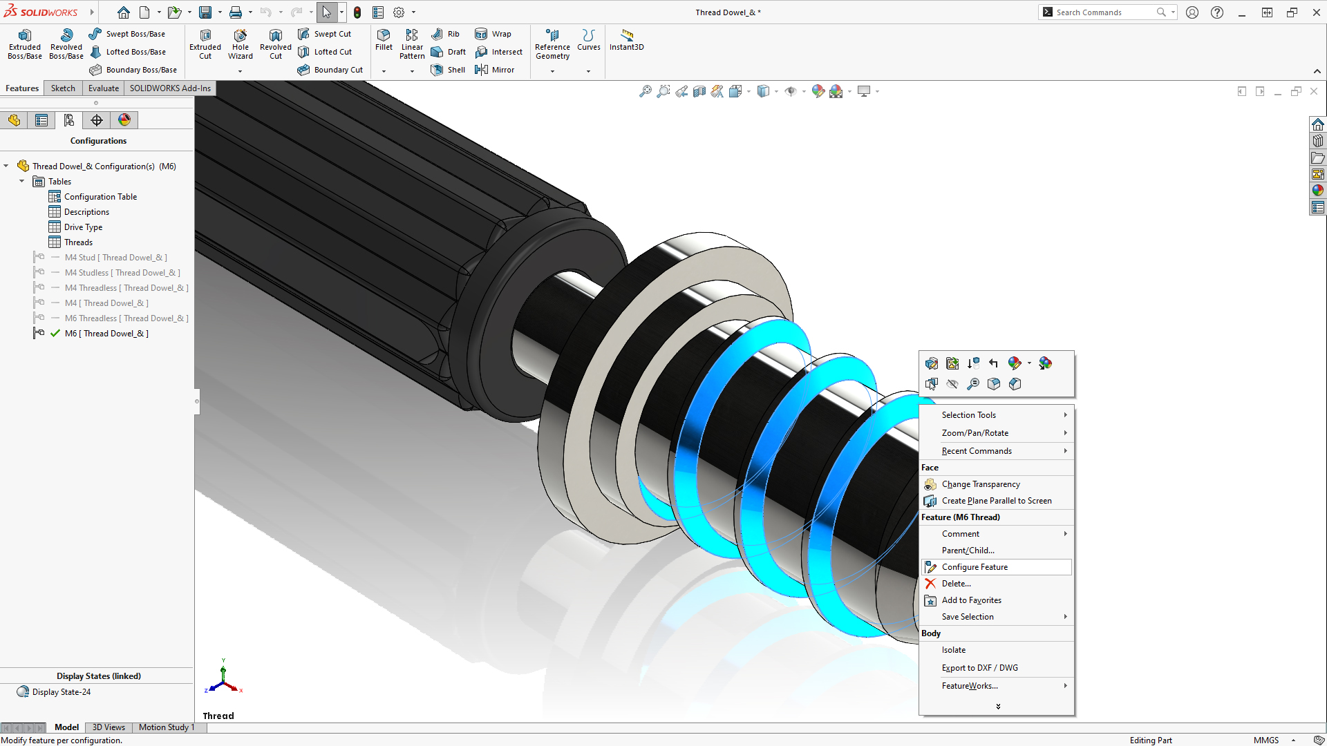 How To Use Configuration Tables In SOLIDWORKS